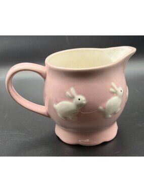 Retired Kate Williams Bunny Creamer | Global Design Connections Pink Rabbit Crea